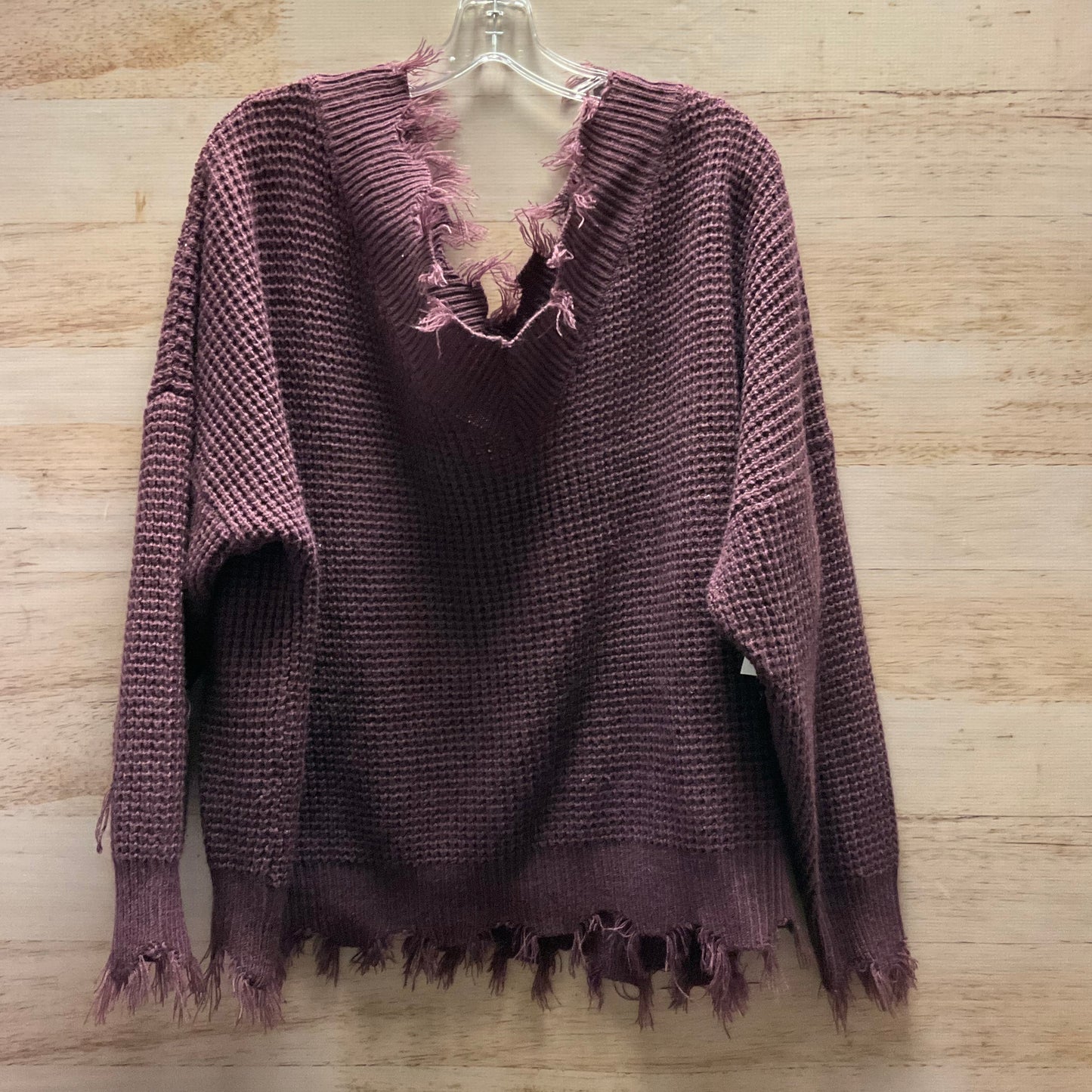 Sweater By Zenana Outfitters In Purple, Size: 3x