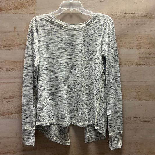 Top Long Sleeve By Lululemon In Black & Grey, Size: 8