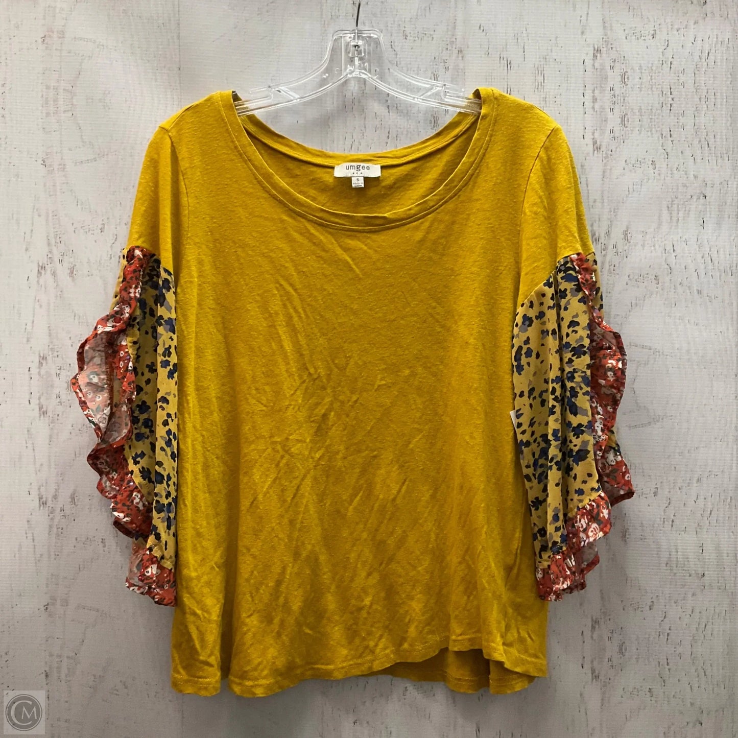 Top Long Sleeve By Umgee In Yellow, Size: S