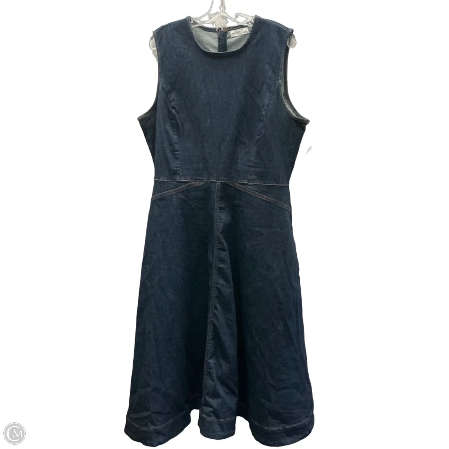 Dress Casual Midi By Nine West Apparel In Blue Denim, Size: 16