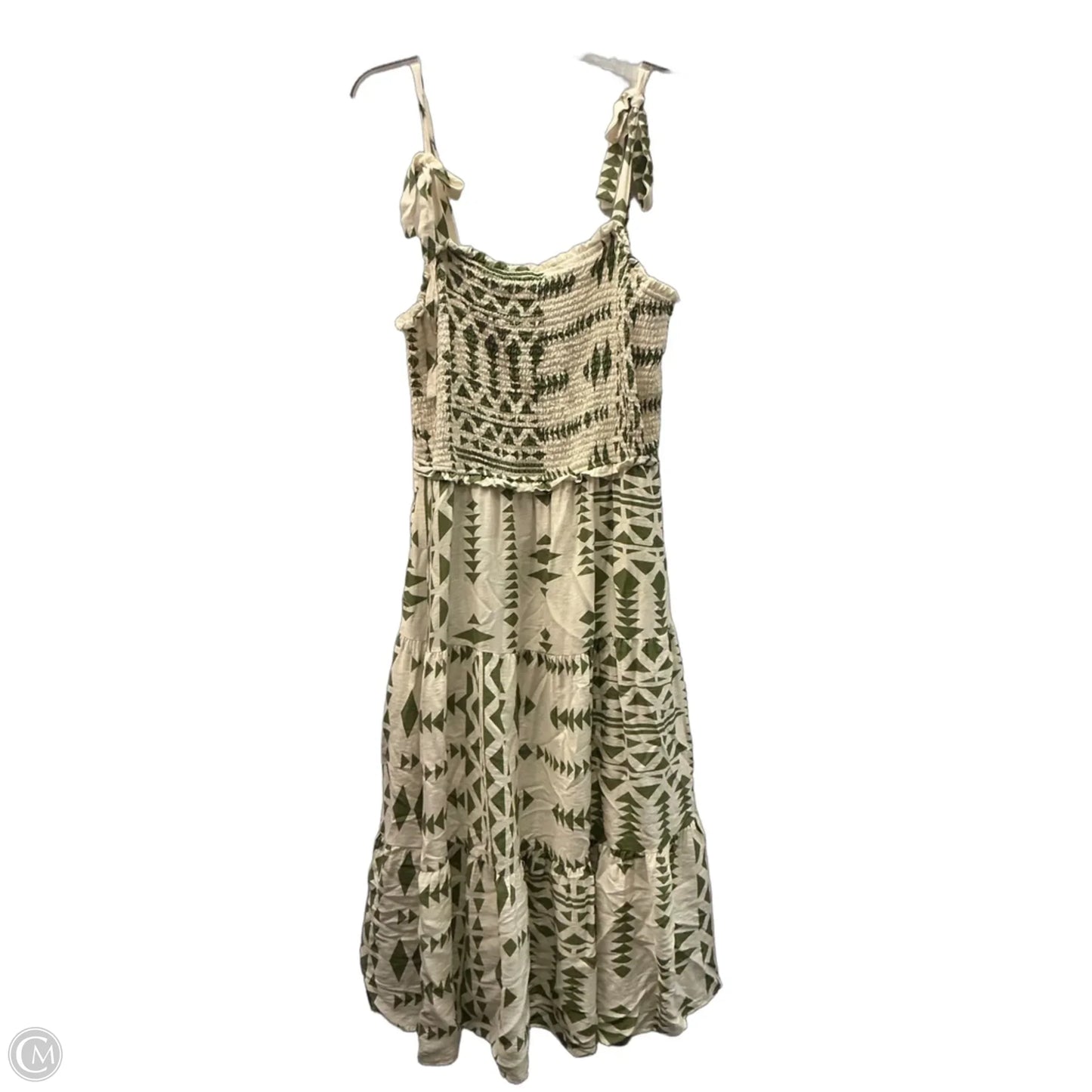 Dress Casual Midi By Hayden La In Green & White, Size: Xl
