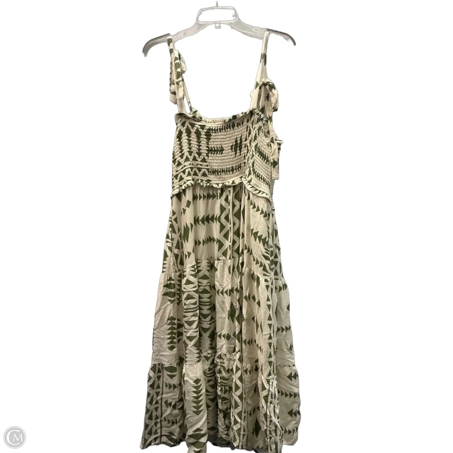 Dress Casual Midi By Hayden La In Green & White, Size: Xl