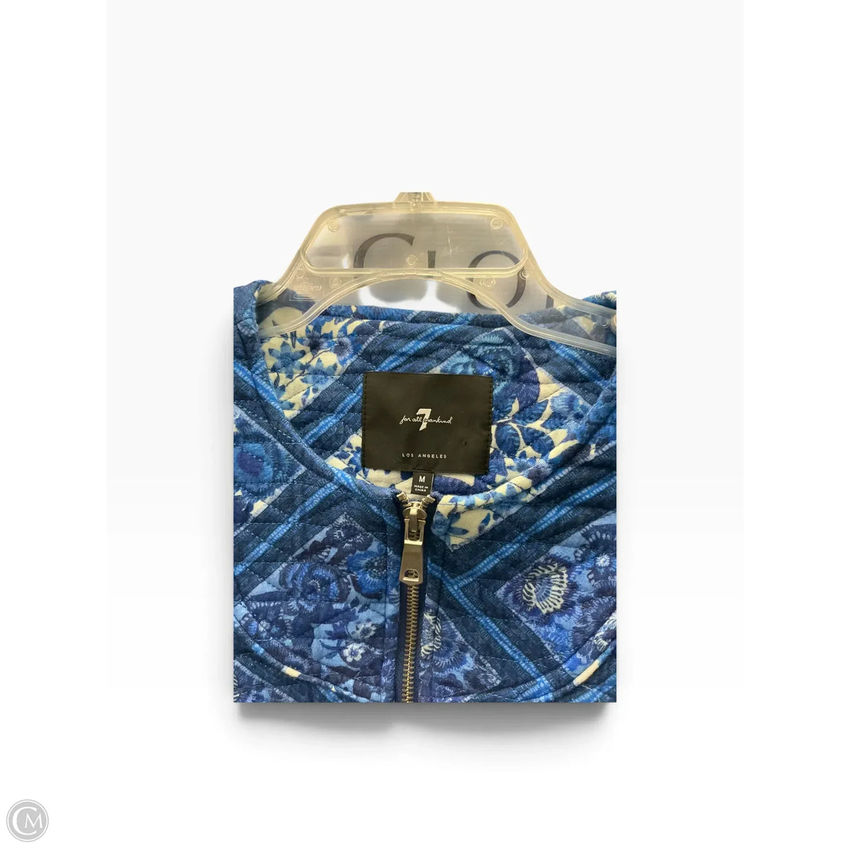 Jacket Puffer & Quilted By 7 For All Mankind In Blue, Size: M