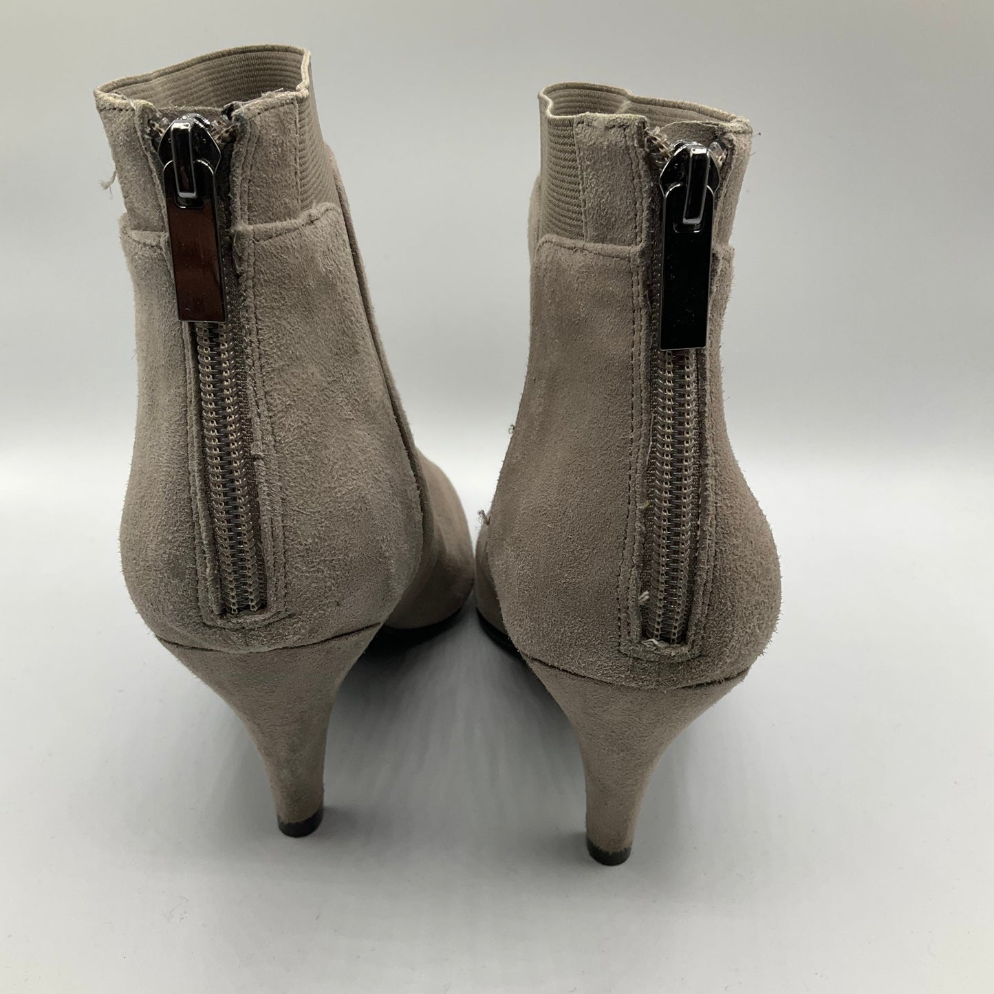 Boots Ankle Heels By Bandolino In Grey, Size: 8