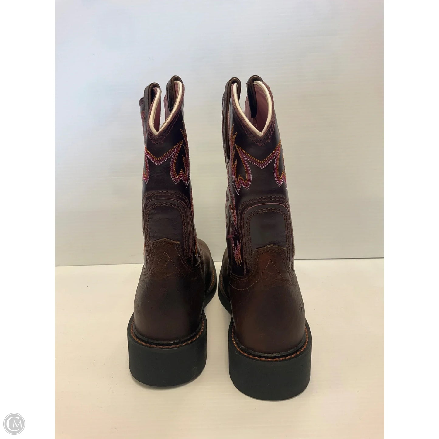 Boots Western By Ariat In Brown & Pink, Size: 7.5