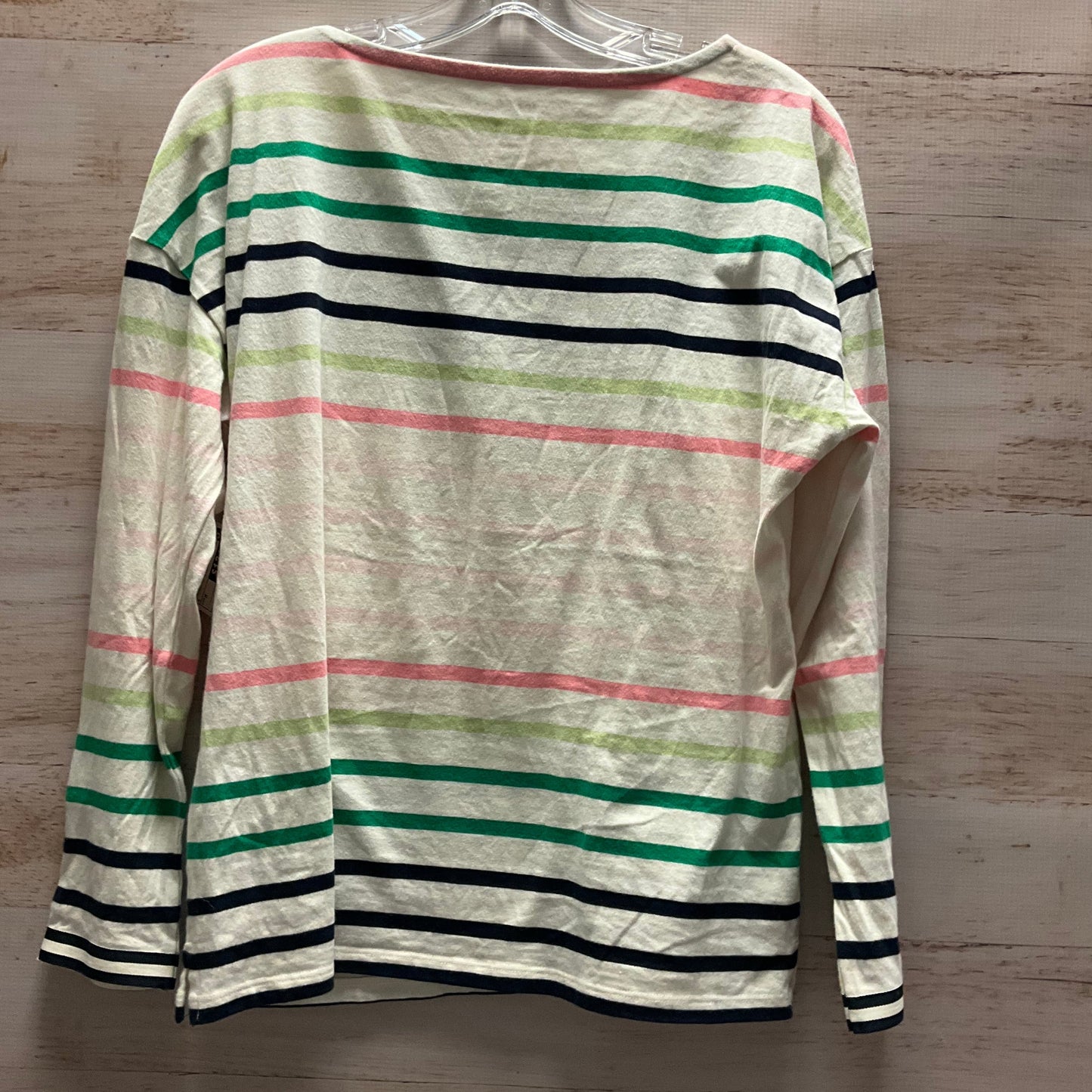 Top Long Sleeve By Talbots In Striped Pattern, Size: M