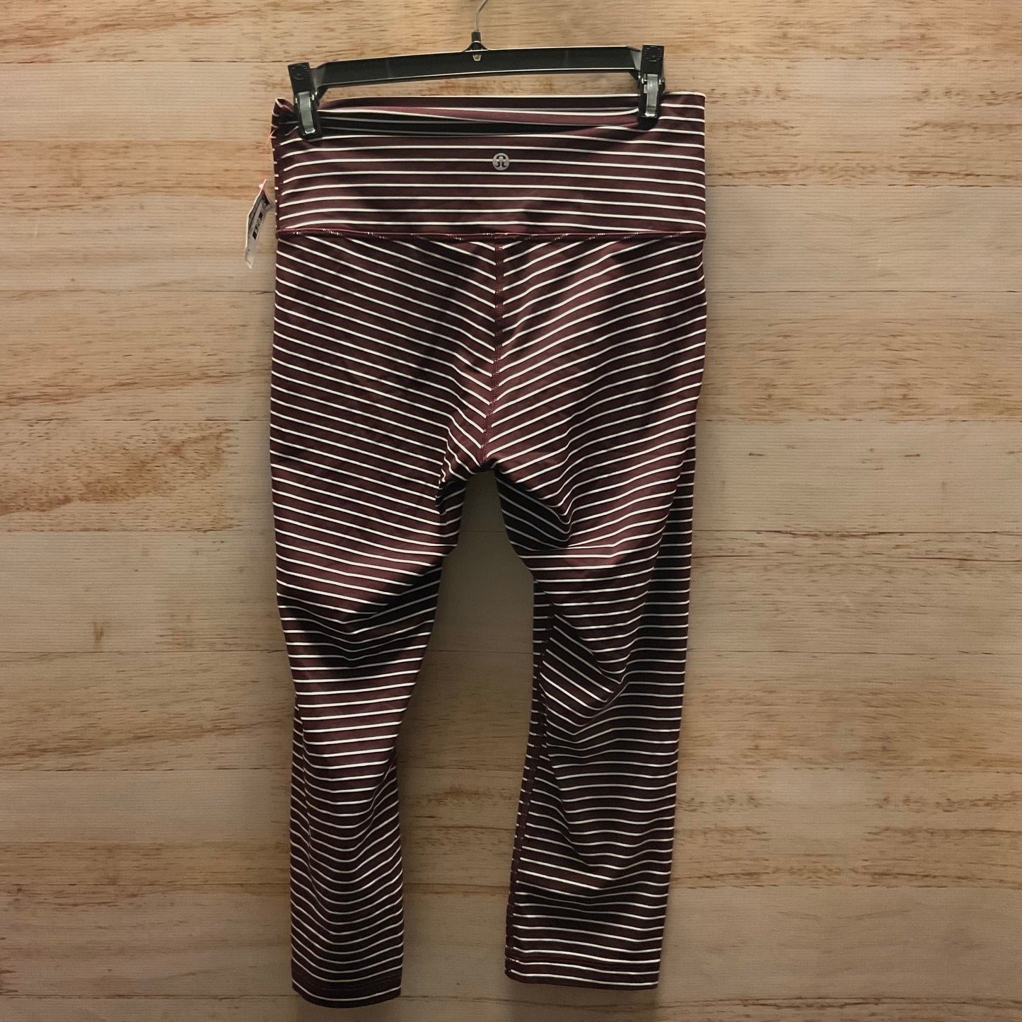 Athletic Leggings By Lululemon In Striped Pattern, Size: 8