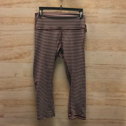 Athletic Leggings By Lululemon In Striped Pattern, Size: 8