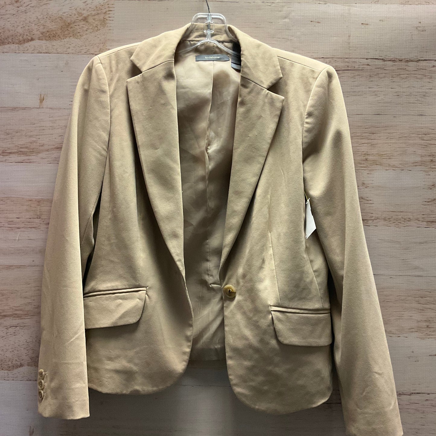 Blazer By Liz Claiborne In Tan, Size: S