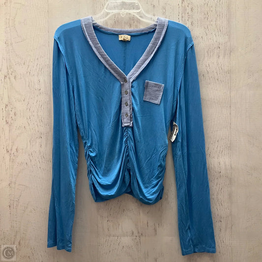 Top Long Sleeve By Pol In Blue, Size: L