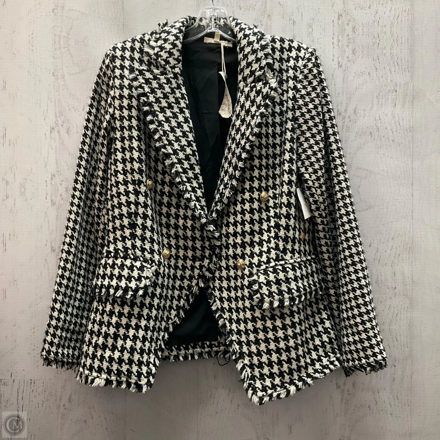 Blazer By Mystree In Black & White, Size: M