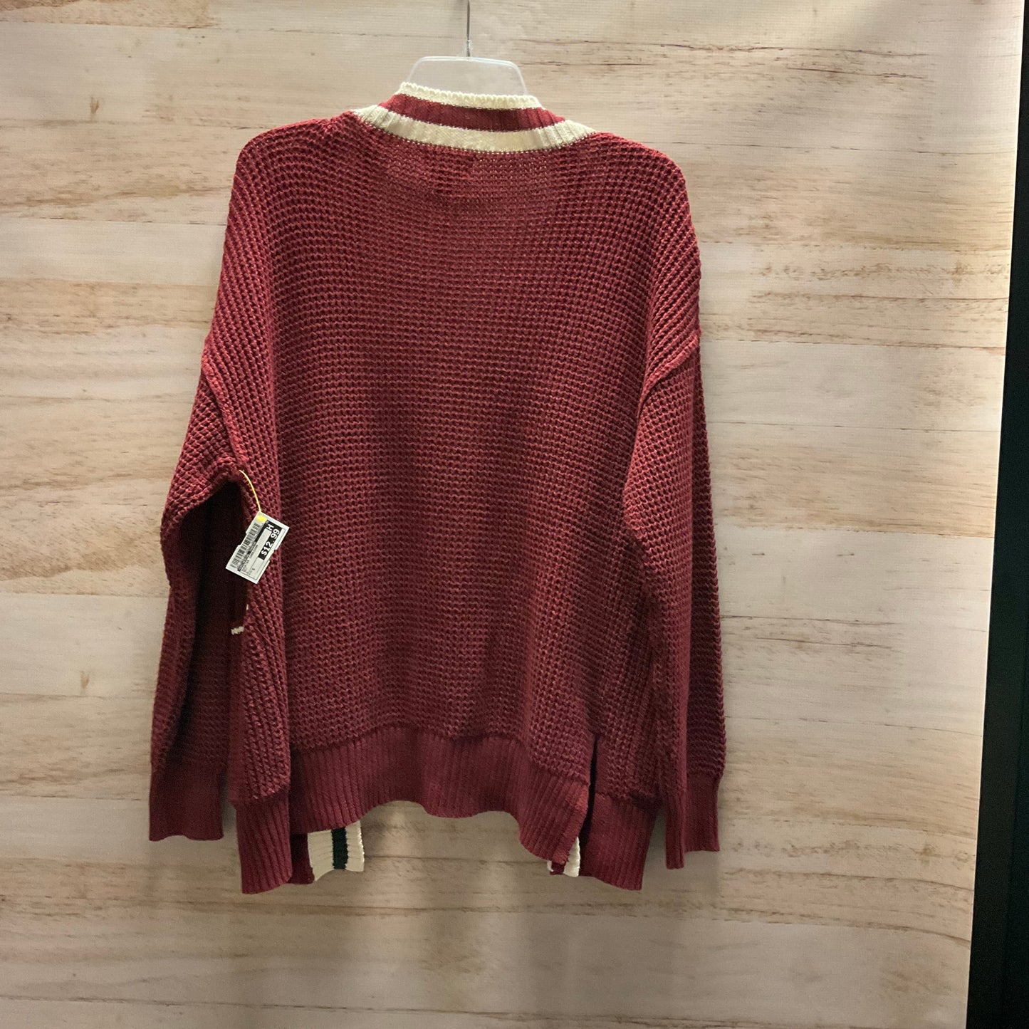 Sweater Cardigan By Universal Thread In Red, Size: S