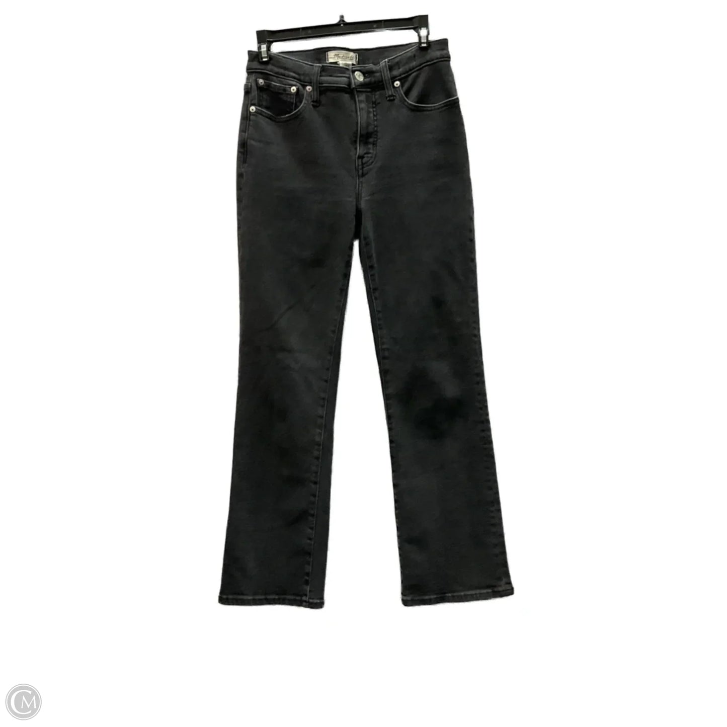 Jeans Straight By Madewell In Black Denim, Size: 4
