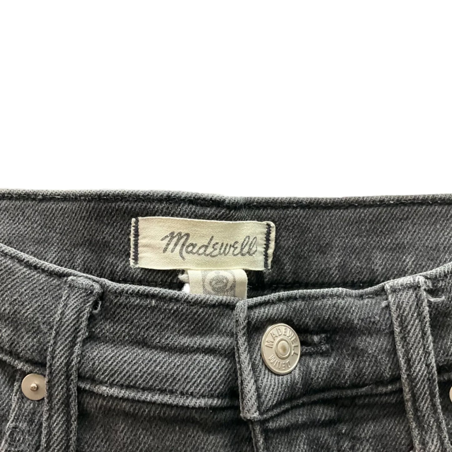Jeans Straight By Madewell In Black Denim, Size: 4
