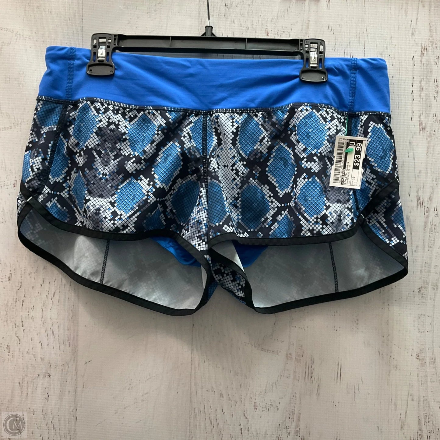 Athletic Shorts By Lululemon In Snakeskin Print, Size: 10