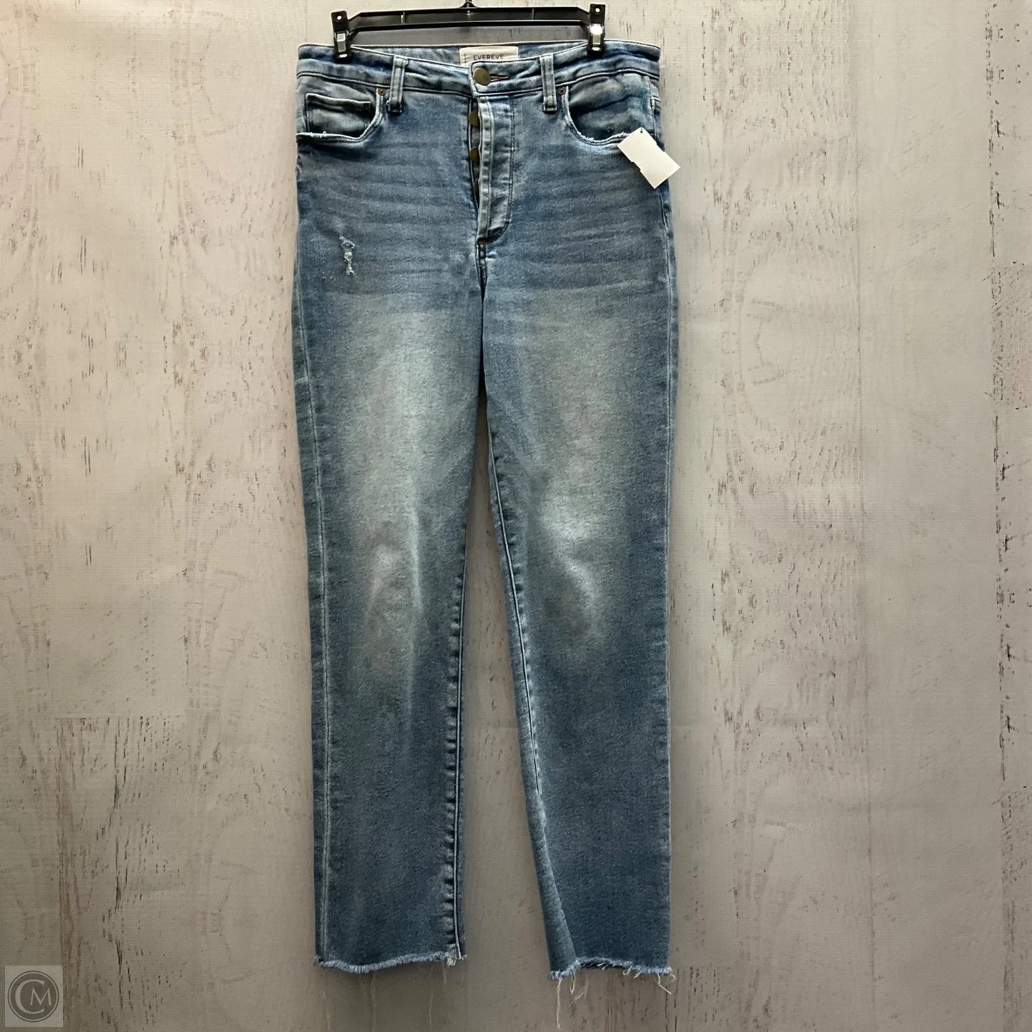 Jeans Straight By Evereve In Blue Denim, Size: 4
