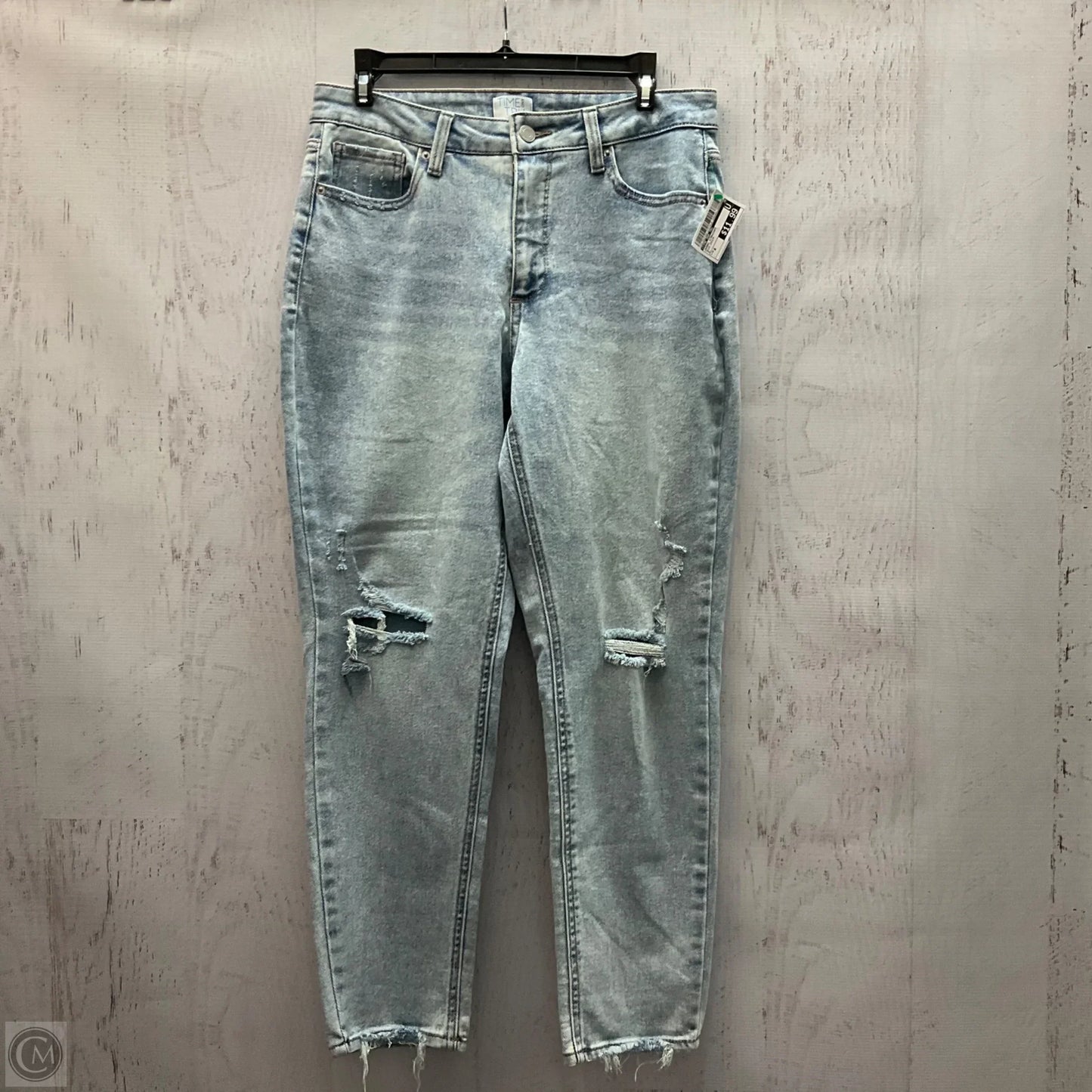 Jeans Straight By Time And Tru In Blue Denim, Size: 8