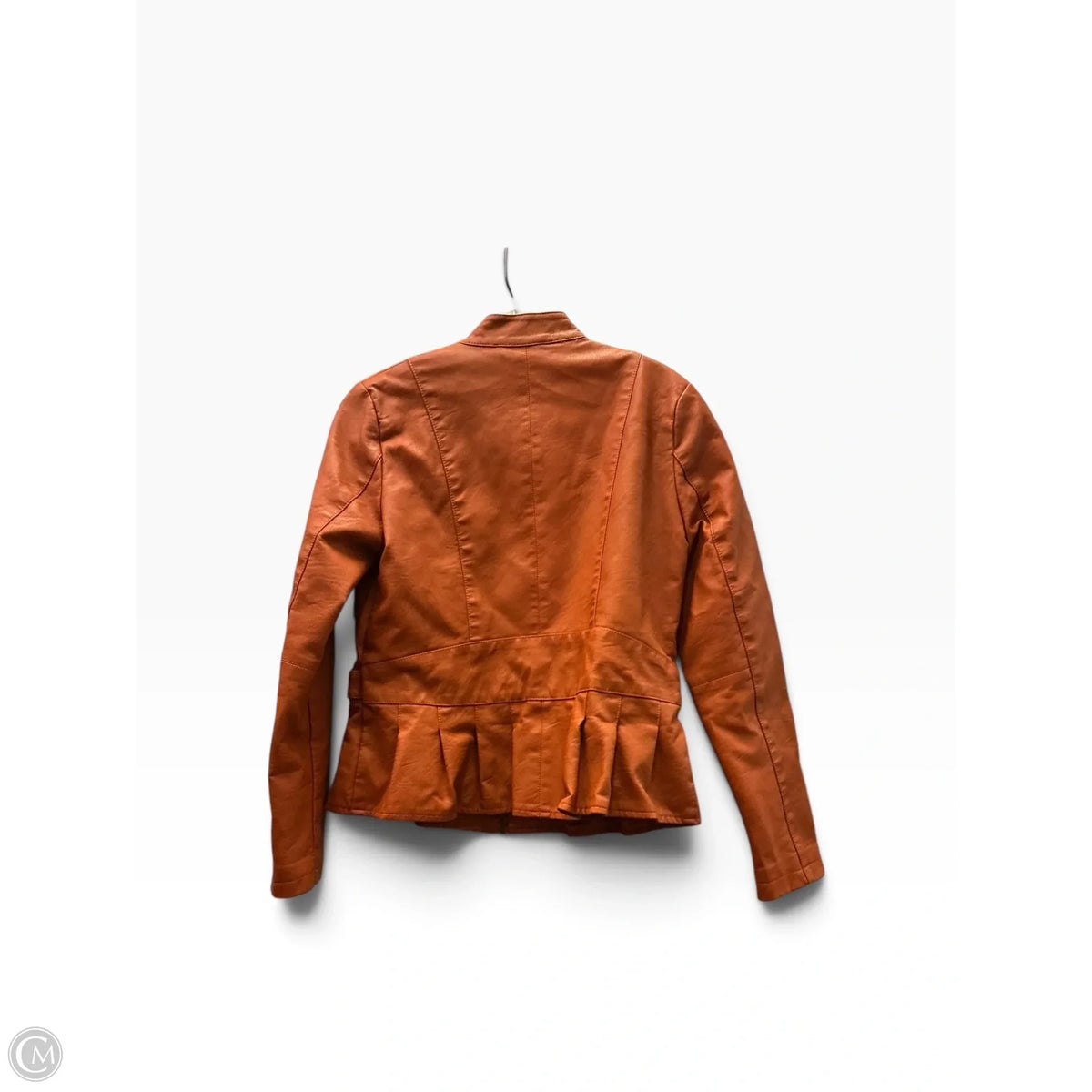 Jacket Moto By Baccini In Orange, Size: M