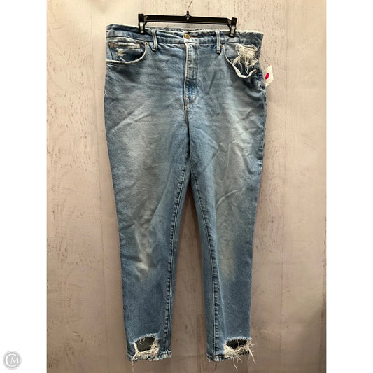 Jeans Straight By Good American In Blue Denim, Size: 8