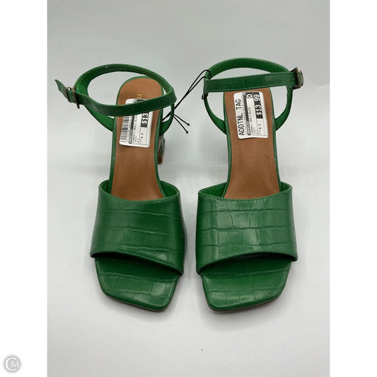 Sandals Heels Block By Maurices In Green, Size: 8.5