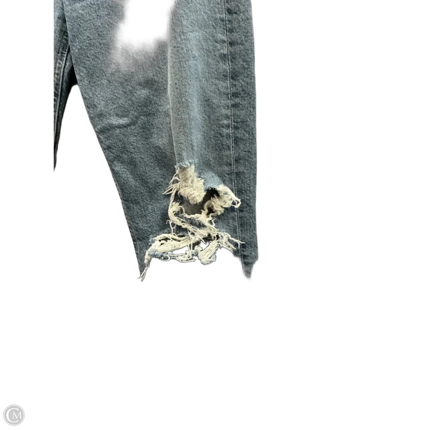 Jeans Straight By Agolde In Blue Denim, Size: 4