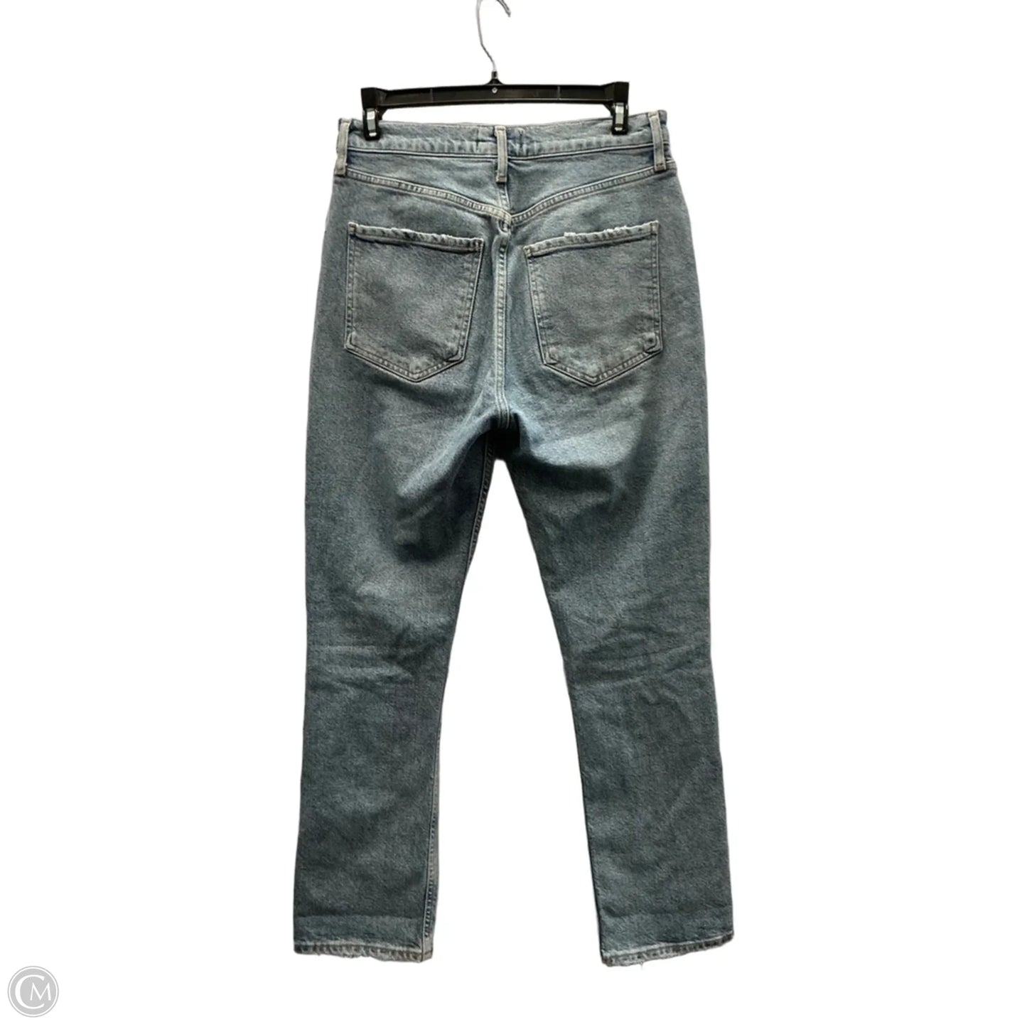 Jeans Straight By Agolde In Blue Denim, Size: 4