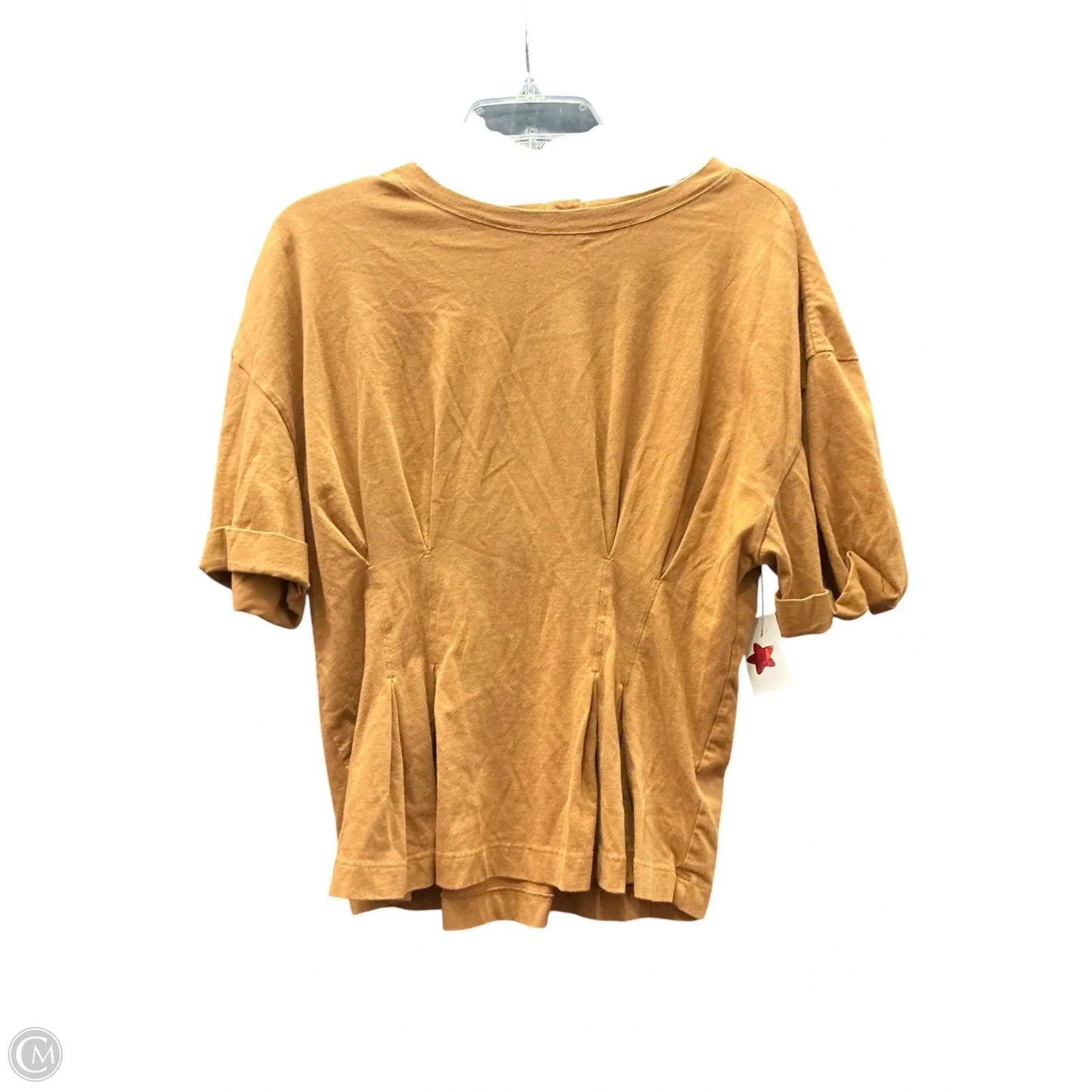 Top Short Sleeve By Anthropologie In Brown, Size: S