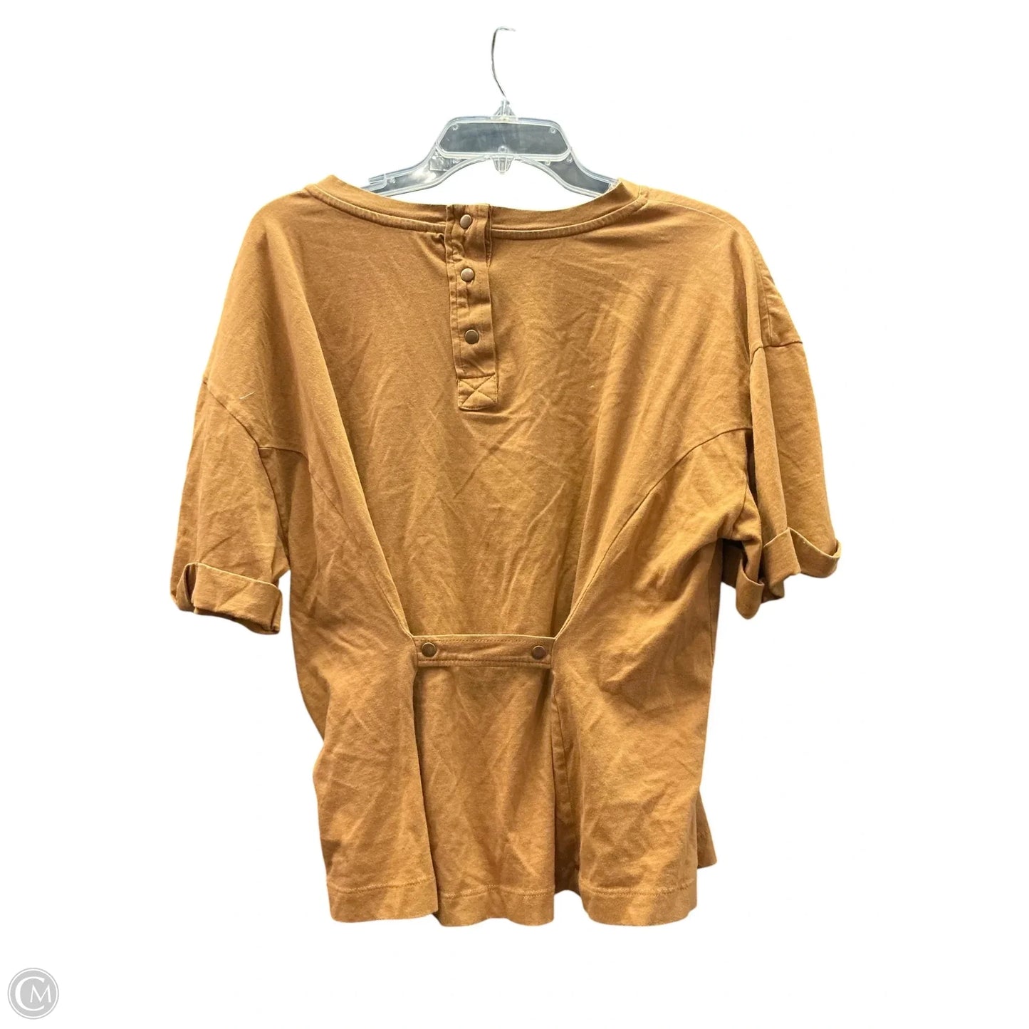 Top Short Sleeve By Anthropologie In Brown, Size: S