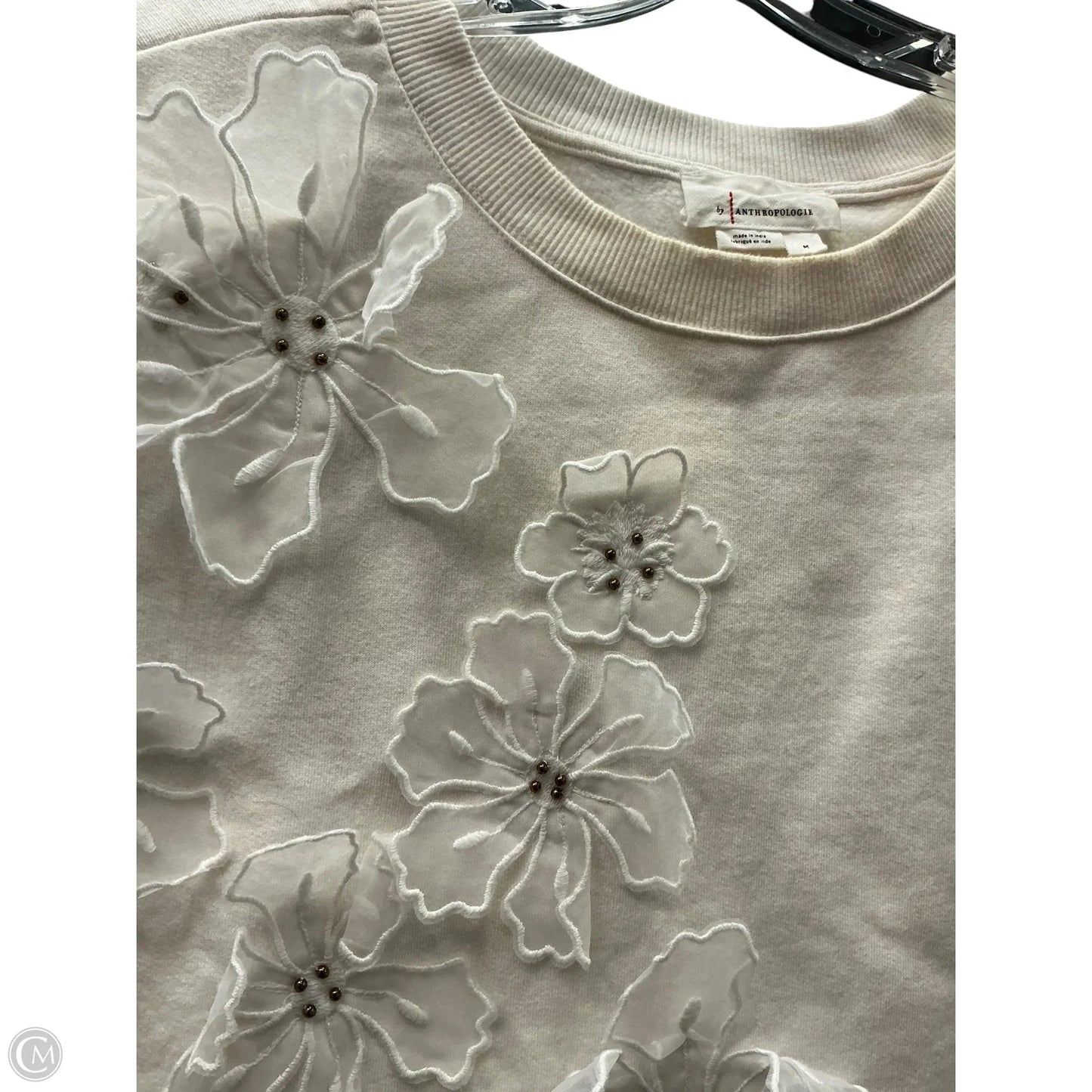 Top Sleeveless By Anthropologie In Cream, Size: M