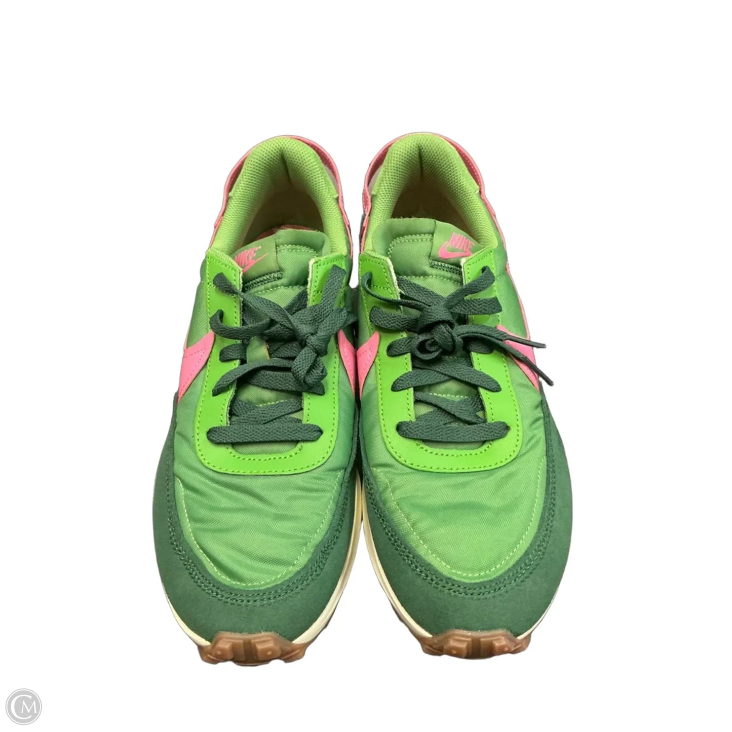 Shoes Sneakers By Nike In Green & Pink, Size: 12