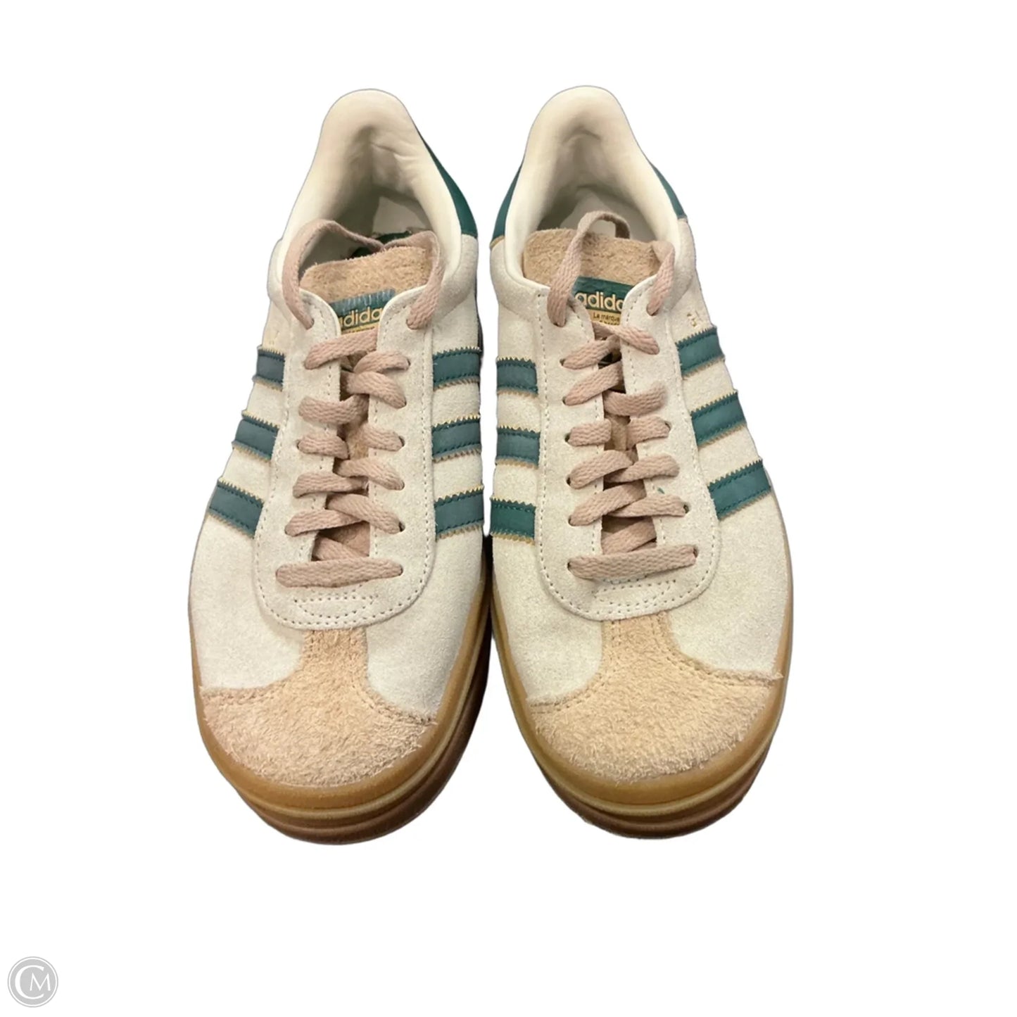 Shoes Sneakers By Adidas In Cream & Green, Size: 6.5