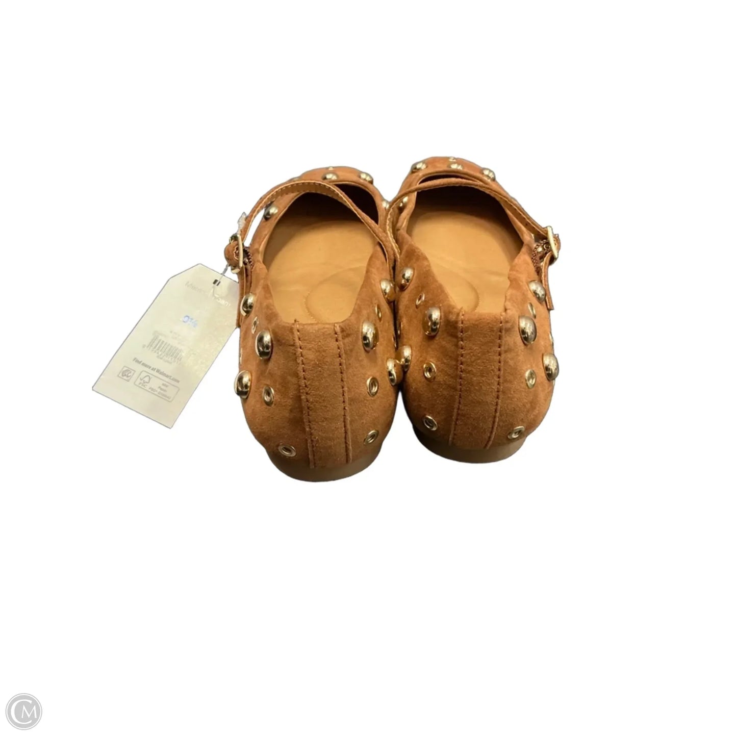 Shoes Flats By Time And Tru In Brown & Gold, Size: 9.5