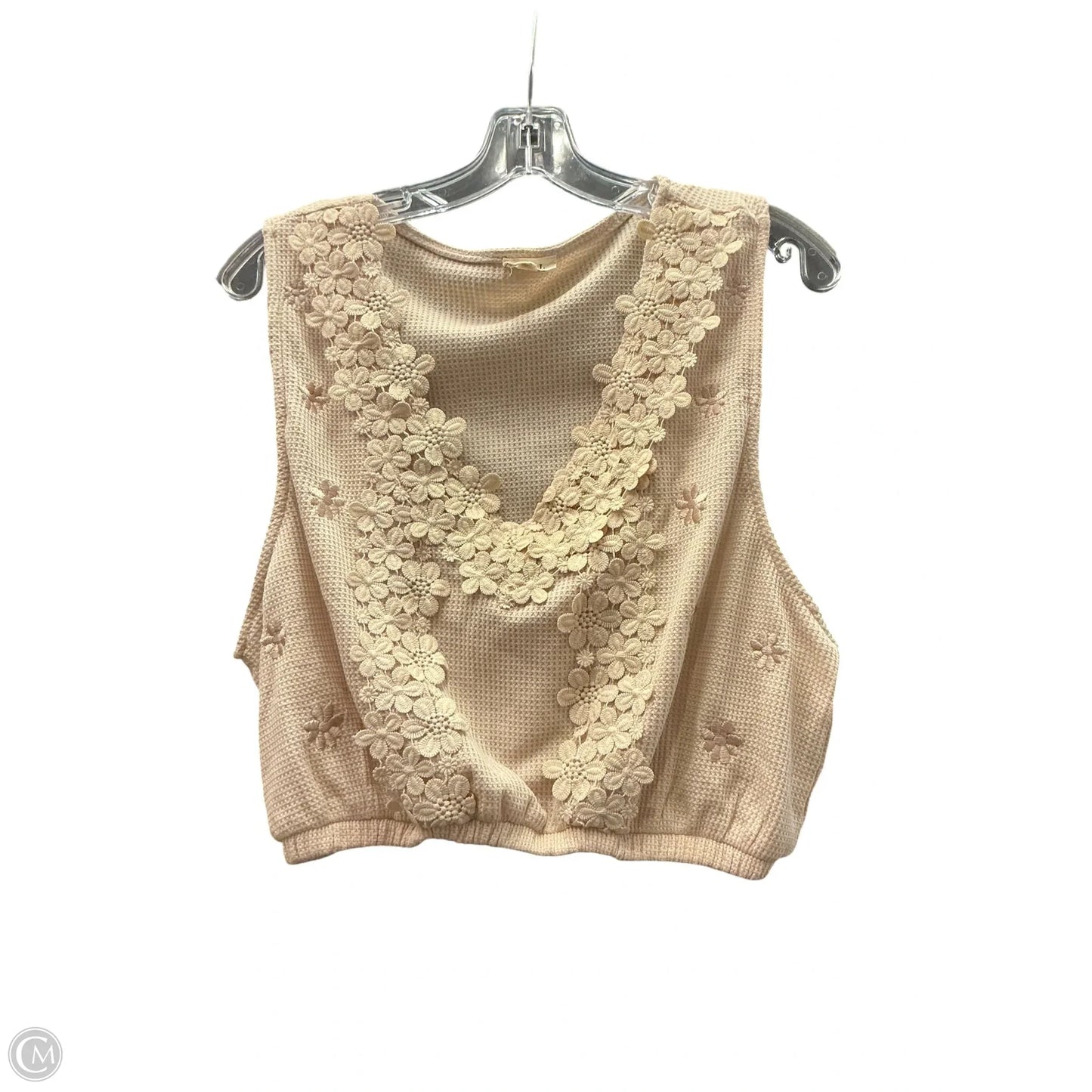 Top Sleeveless By Pol In Cream, Size: 3x