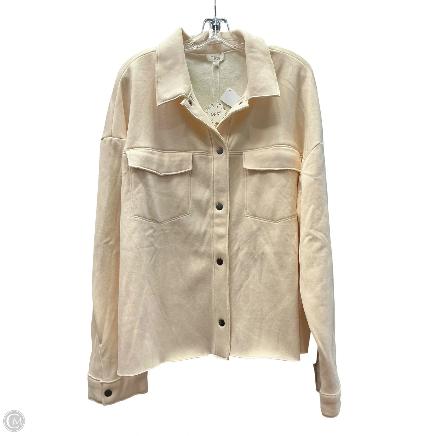Jacket Shirt By Oddi In Cream, Size: 3x