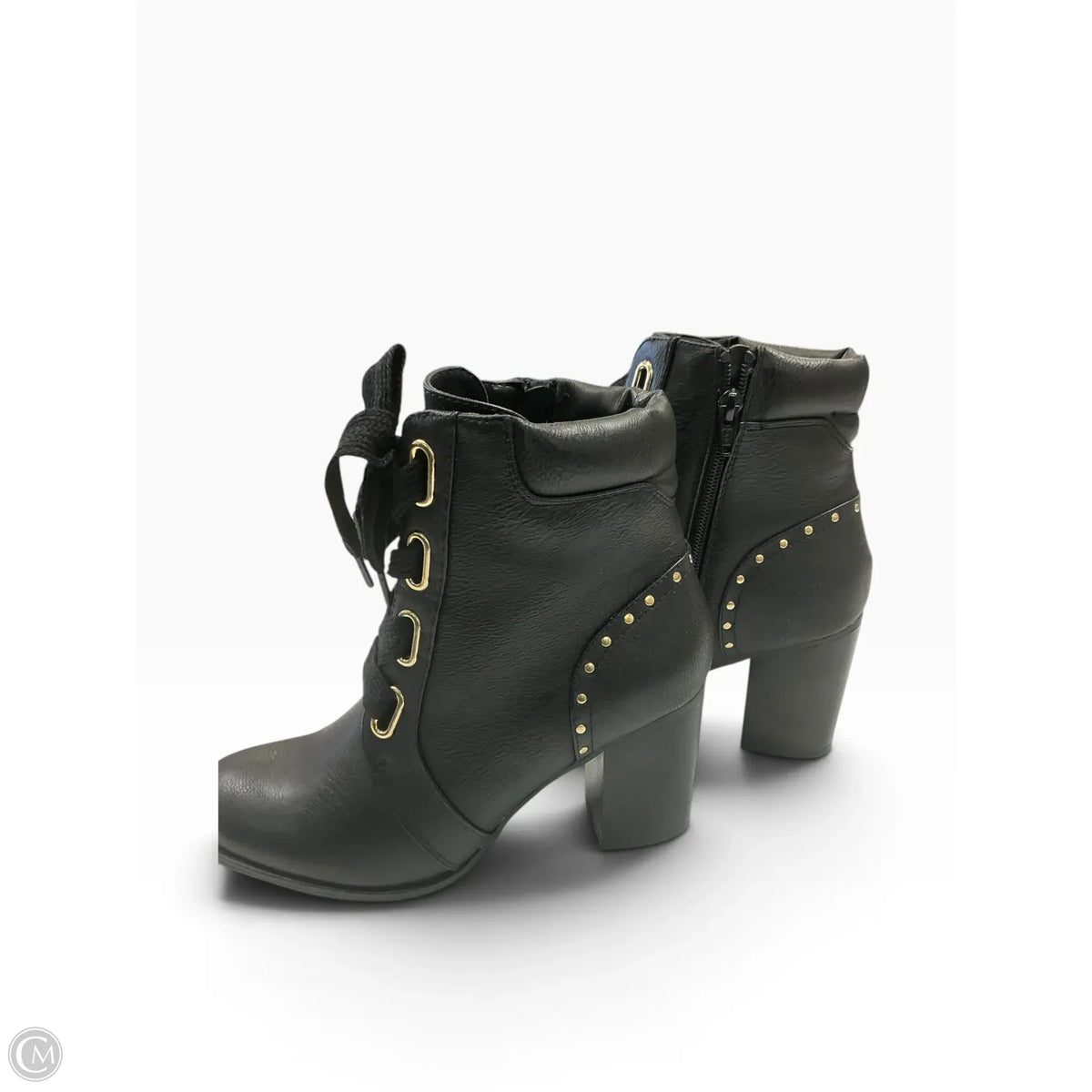 Boots Ankle Heels By Apt 9 In Black, Size: 8.5