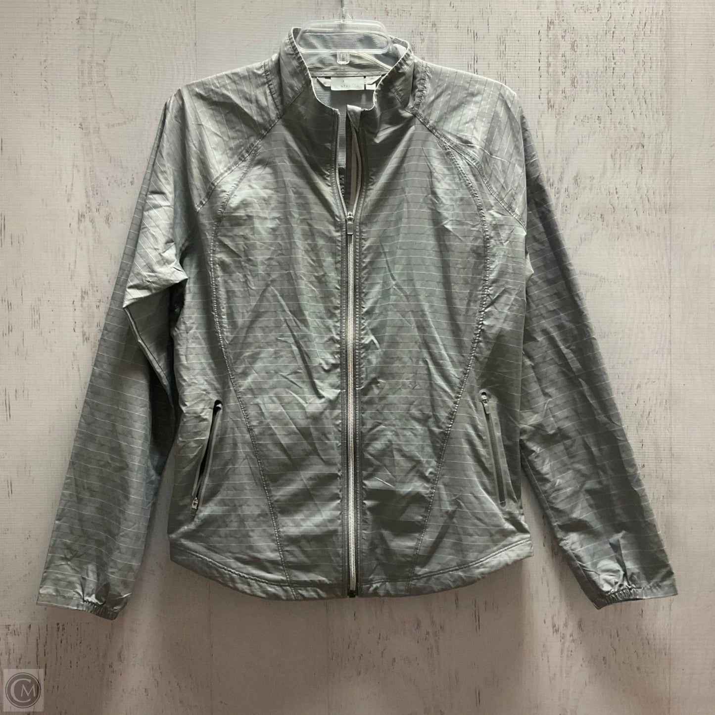 Athletic Jacket By Athleta In Grey, Size: M