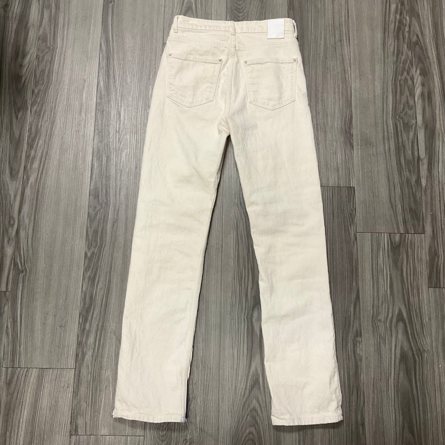 Jeans Boot Cut By Zara In White, Size: 4