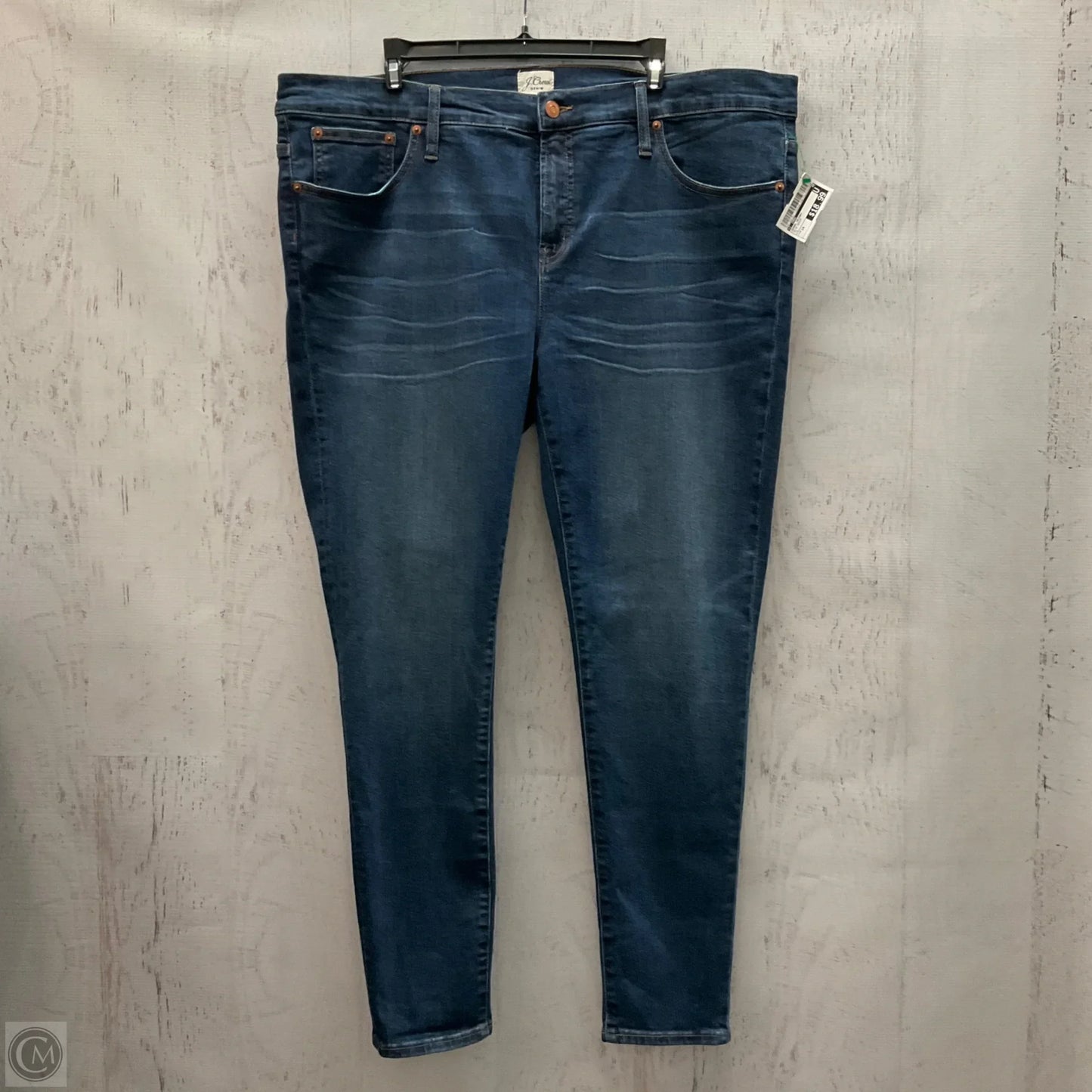 Jeans Skinny By J. Crew In Blue Denim, Size: 14