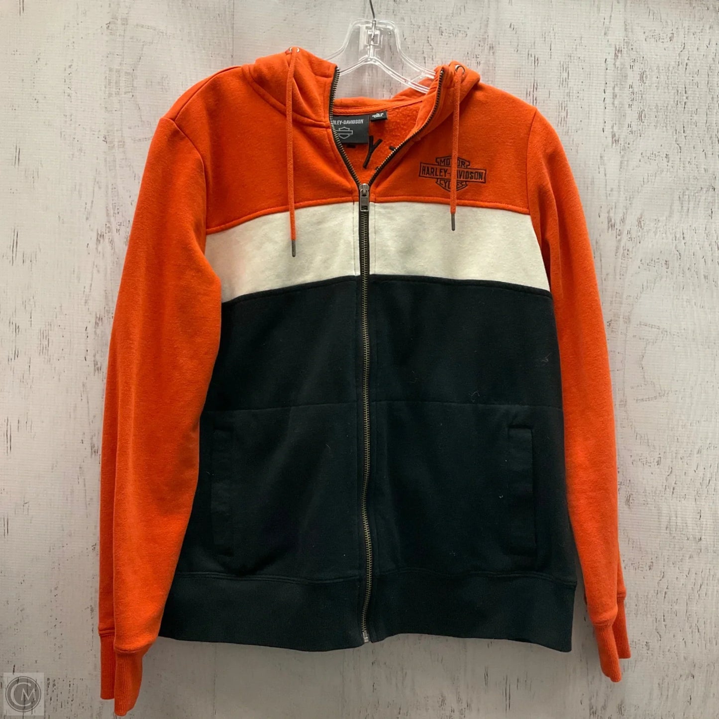 Jacket Other By Harley Davidson In Black & Orange, Size: L