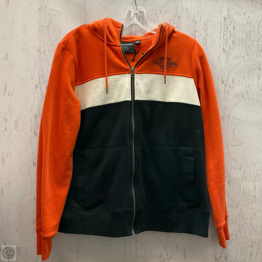 Jacket Other By Harley Davidson In Black & Orange, Size: L