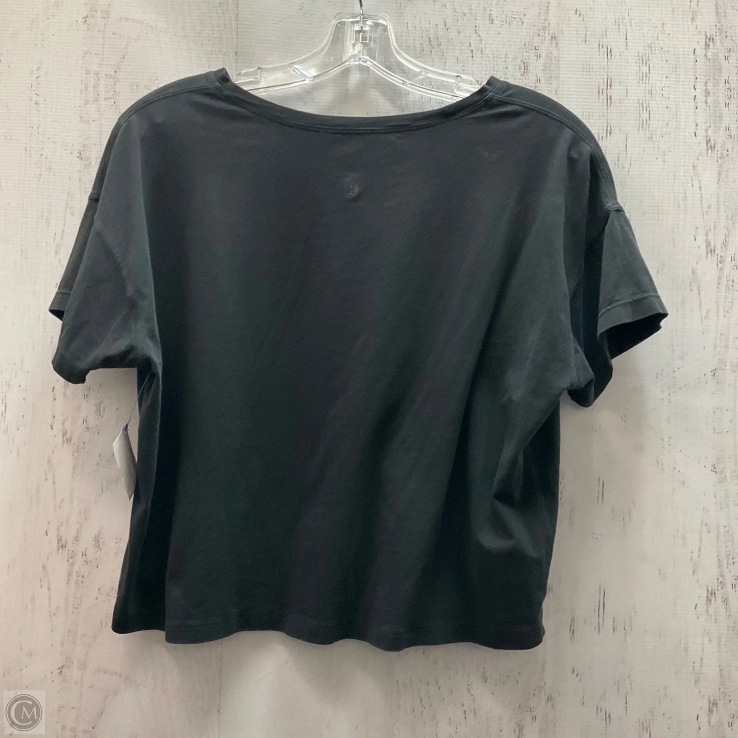 Athletic Top Short Sleeve By Lululemon In Black, Size: 6