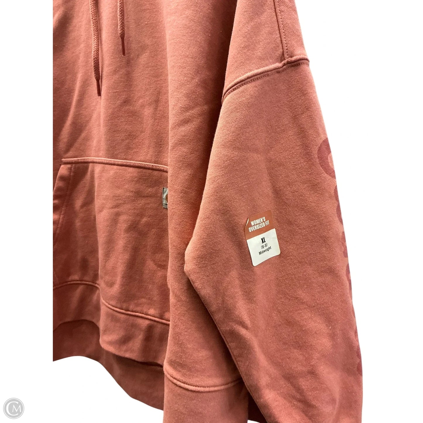 Sweatshirt Hoodie By Carhartt In Pink, Size: Xl