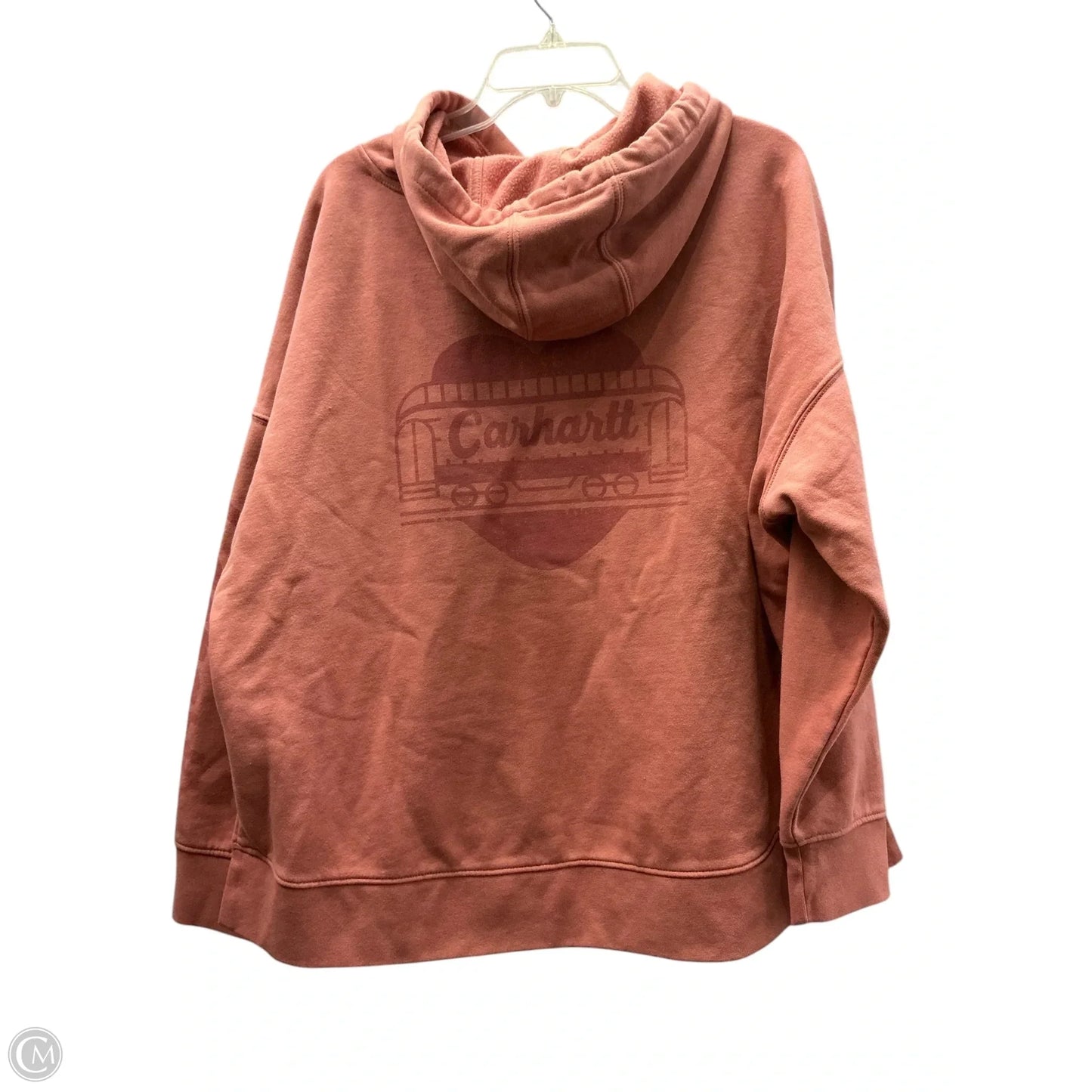 Sweatshirt Hoodie By Carhartt In Pink, Size: Xl