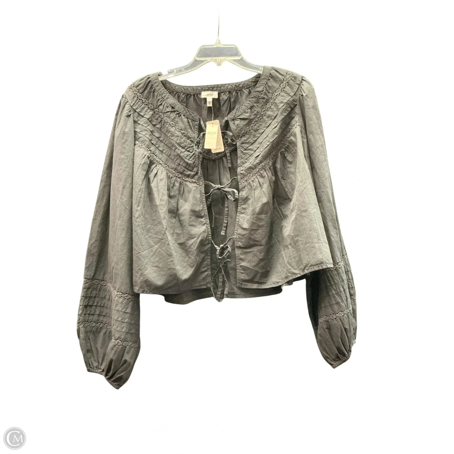 Top Long Sleeve By Aerie In Black, Size: L