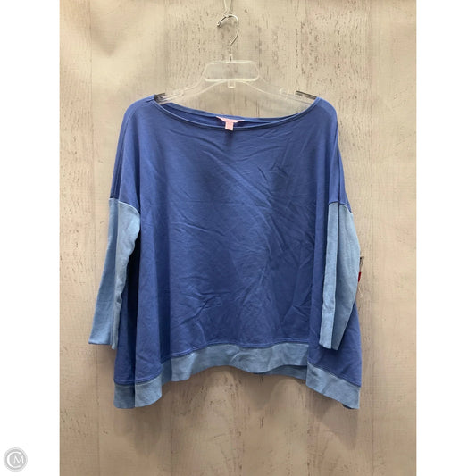 Top Long Sleeve Designer By Lilly Pulitzer In Blue, Size: S