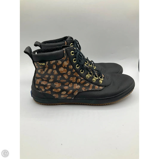 Boots Ankle Flats By Keds In Black & Brown, Size: 9.5
