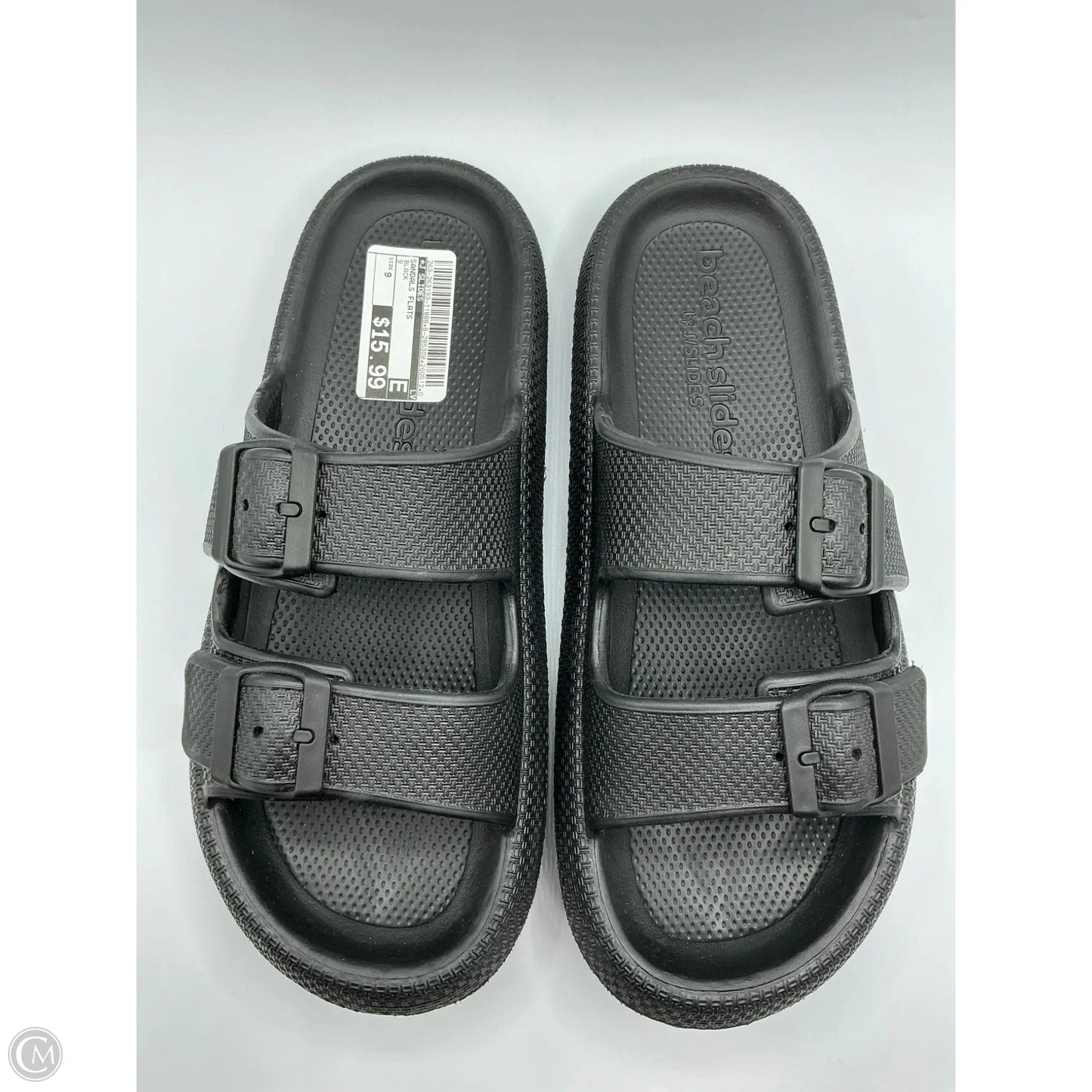 Sandals Flats By J Slides In Black, Size: 9