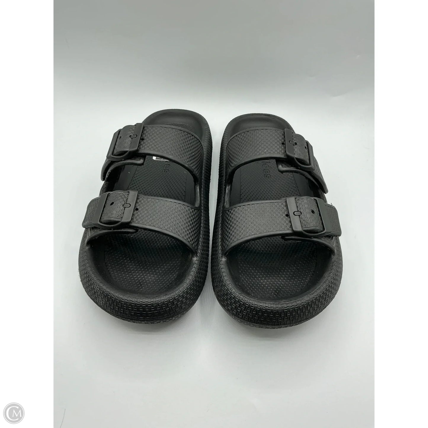 Sandals Flats By J Slides In Black, Size: 9