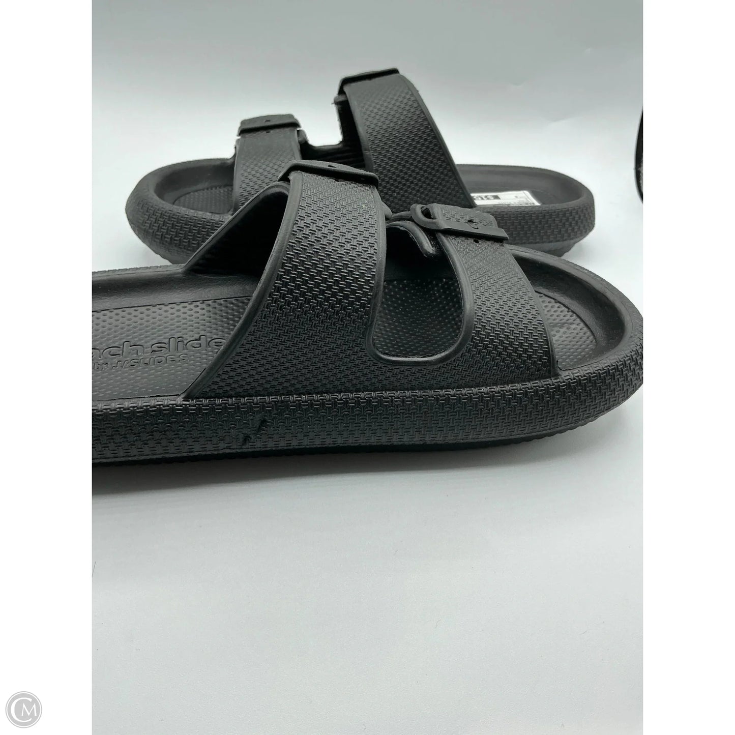 Sandals Flats By J Slides In Black, Size: 9