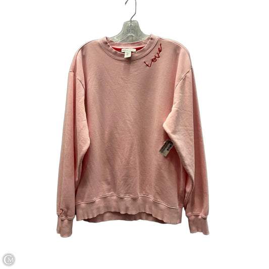 Sweatshirt Crewneck By Cupcakes And Cashmere In Pink, Size: L